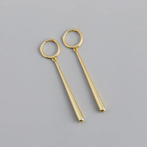 925 Silver Long Drop Earrings Punk Rock Exaggerated Drop-shaped Earrings