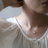 925 Sterling Silver Shell Pendant Necklace Freshwater Pearl Chain Jewelry