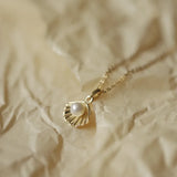925 Sterling Silver Shell Pendant Necklace Freshwater Pearl Chain Jewelry