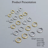 925 Silver Hoop Earrings Unisex 18k Plated Circle Earrings Jewelry
