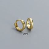925 Silver Hoop Earrings Unisex 18k Plated Circle Earrings Jewelry