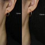 925 Sterling Silver Hoop Earrings Multiple Sizes Plain Hoop