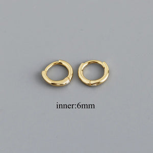 925 Sterling Silver Hoop Earrings Multiple Sizes Plain Hoop