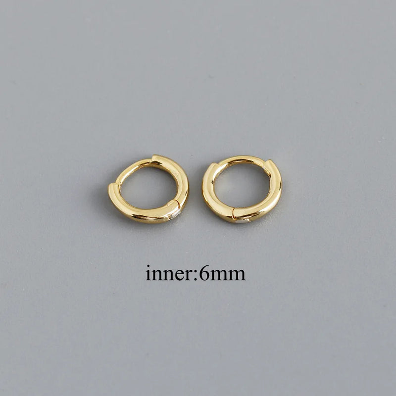 925 Sterling Silver Hoop Earrings Multiple Sizes Plain Hoop