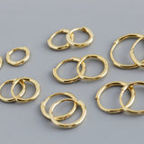 925 Sterling Silver Hoop Earrings Multiple Sizes Plain Hoop