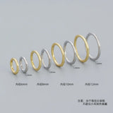 925 Silver Geometric Round Hoop Earrings Nose Ring