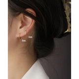 925 Silver Geometric Round Hoop Earrings Nose Ring