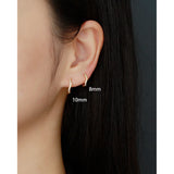 925 Silver Irregular Hoop Earrings for Women Stacked Wedding Party Jewelry