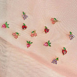 925 Silver Tropical Fruit Stud Earrings Set, 12 Styles Zircon Earrings