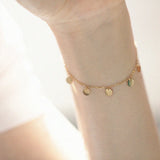 925 Silver 14K Gold-plated Mini Disc Bracelet for Women