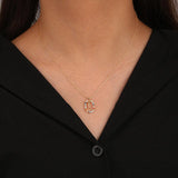 925 Silver Colorful Zircon Alphabet Pendant Necklace Women Fine Jewelry