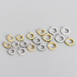 925 Silver Small Hoop Earrings Women White/Green/Black Zircon CZ
