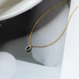 925 Silver Agate Pendant Necklace 18k Plated Chain Jewelry