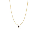 925 Silver Agate Pendant Necklace 18k Plated Chain Jewelry