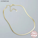 925 Silver Blade Necklace Snake Bone Chain Collarbone Necklace