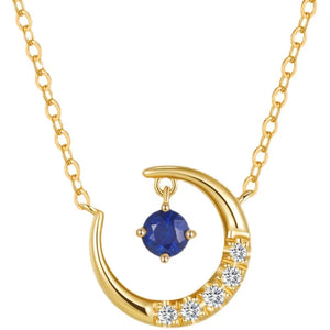 925 Silver Moon Pendant Necklace Women