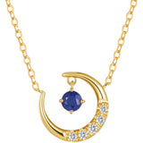 925 Silver Moon Pendant Necklace Women