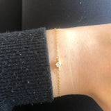 925 Sterling Silver Charm Bracelet with Zircon