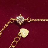 925 Sterling Silver Charm Bracelet with Zircon
