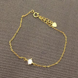 925 Sterling Silver Charm Bracelet with Zircon