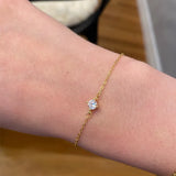 925 Sterling Silver Charm Bracelet with Zircon