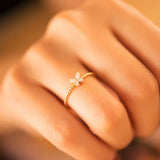925 Silver Butterfly Ring Style INS 14k Plating Wedding Party Jewelry