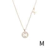 925 Silver European American Light ins 26 Letters Zircon Pendant Necklace