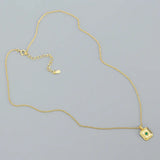 925 Silver Emerald Zircon Pendant Necklace for Women