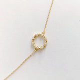 925 Silver Zircon Round Bracelet Geometric Style