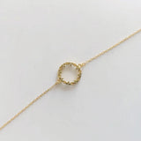 925 Silver Zircon Round Bracelet Geometric Style