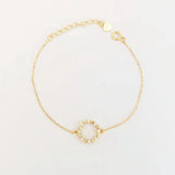 925 Silver Zircon Round Bracelet Geometric Style