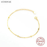925 Sterling Silver Peas Chain Bracelet for Women Japanese Style