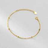 925 Sterling Silver Peas Chain Bracelet for Women Japanese Style