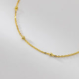 925 Sterling Silver Peas Chain Bracelet for Women Japanese Style