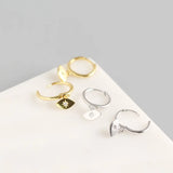 925 Silver Eye Shaped Hoop Earrings for Women
