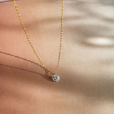 925 Silver Chain Necklace Flash Zircon Wedding Gift