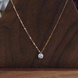 925 Silver Chain Necklace Flash Zircon Wedding Gift