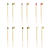 925 Silver Two Leaves Zircon Stud Earrings for Women