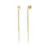 925 Silver Two Leaves Zircon Stud Earrings for Women