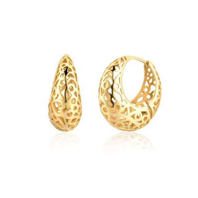 925 Silver Geometric Retro Hoop Earrings European American Punk Fine Jewelry