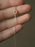 925 Silver Zircon Bracelet for Girl Japanese INS Silver Jewelry