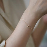 925 Silver Zircon Bracelet for Girl Japanese INS Silver Jewelry