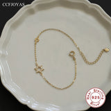 925 Silver Zircon Bracelet for Girl Japanese INS Silver Jewelry