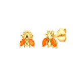 925 Silver Honeybee Stud Earrings Minimalist Bee Earrings