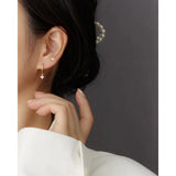 925 Silver Geometric Zircon Flower Earrings for Women
