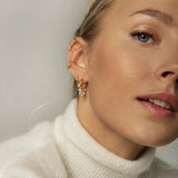 925 Sterling Silver Zircon Charm Hoop Earring for Women