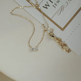 925 Silver Love Bowknot Necklace Japanese Sweet Pendant Chain Gift