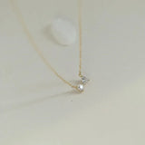 925 Silver Love Bowknot Necklace Japanese Sweet Pendant Chain Gift