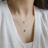 925 Silver Opal Necklace for Women Clavicle Chain Fine Jewelry