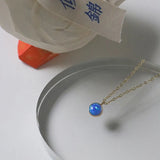 925 Silver Opal Necklace for Women Clavicle Chain Fine Jewelry